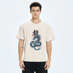 Blue Dragon Ukiyo-e Tee for Streetwear