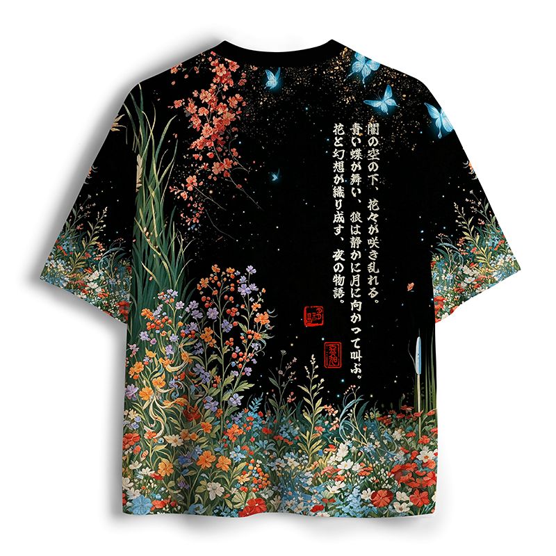 Kyoto-Lion Wolf Of Midnight Bloom Mesh Jersey