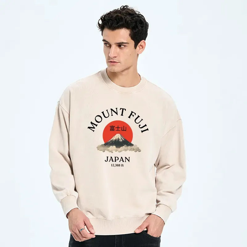 Japanese Streetwear Washed Sweatshirt Best Seller