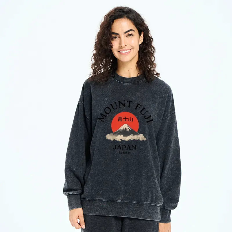 Vintage Mount Fuji Unisex Sweatshirt Trendy Gift
