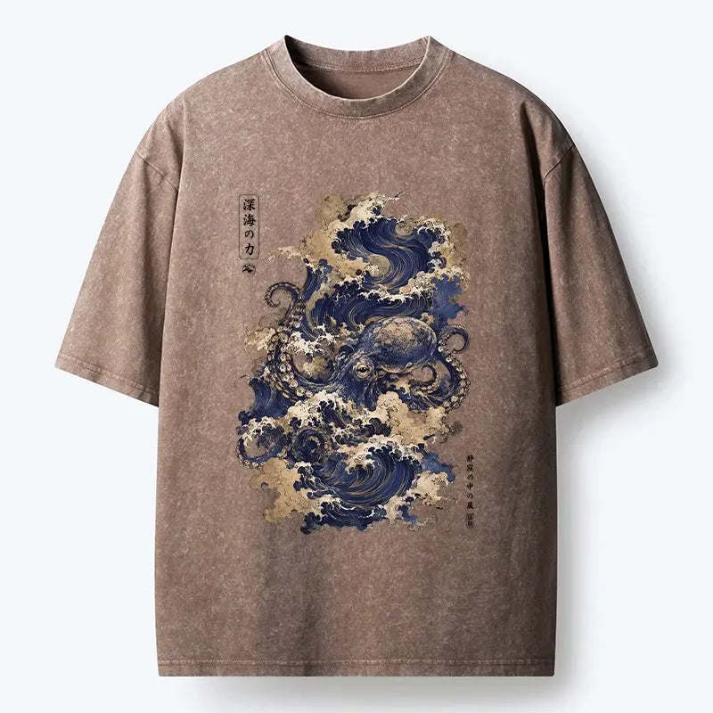 Japanese Octopus Washed T-Shirt Deal