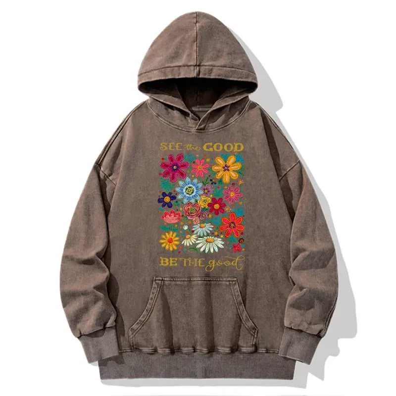 Japanese Vintage Washed Hoodie for Daily Wear