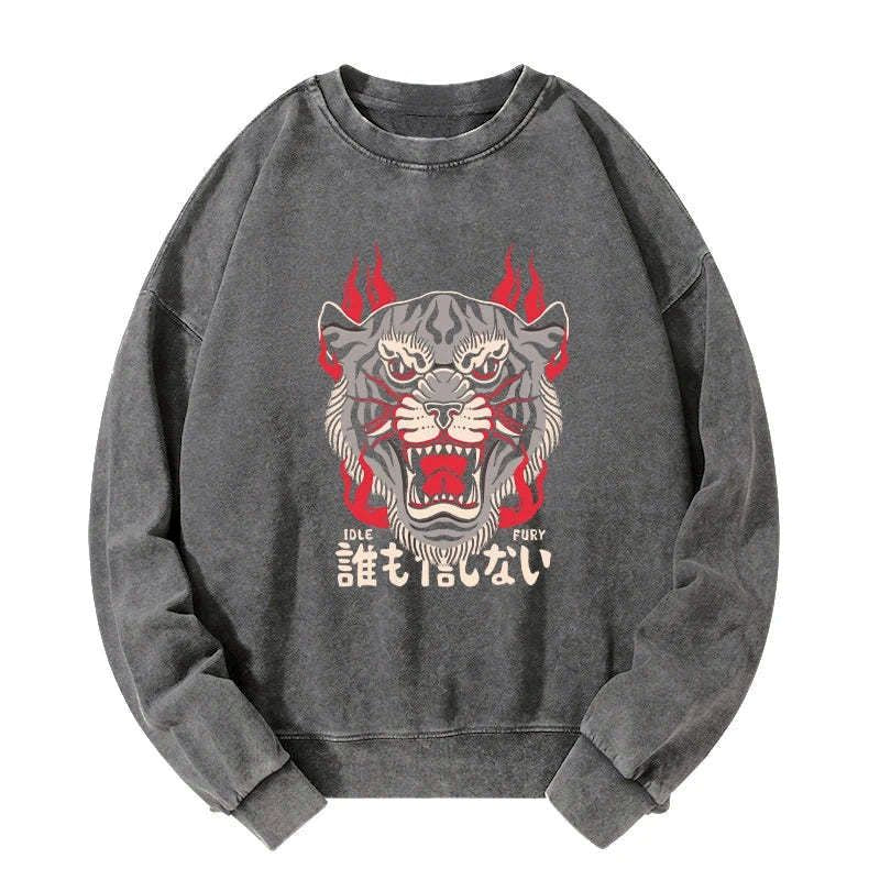 comfortable japanese tiger sweatshirt for daily wear