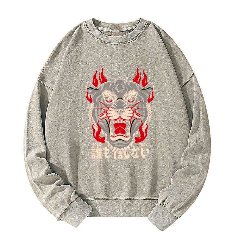 comfortable japanese tiger sweatshirt for daily wear