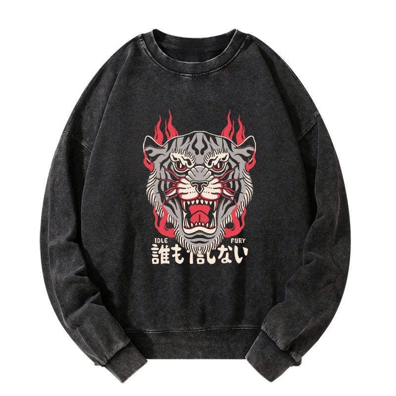 comfortable japanese tiger sweatshirt for daily wear
