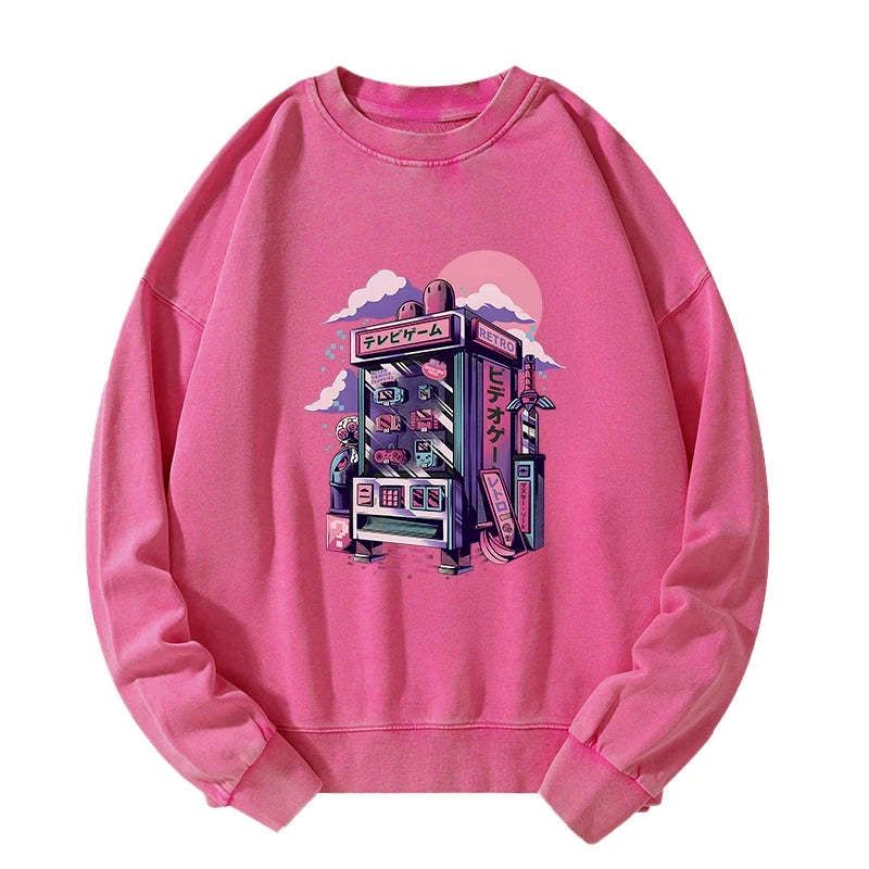 Kyoto-Lion Japanese Vending Machines Washed Sweatshirt