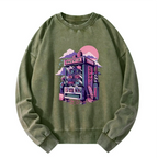 washed japanese sweatshirt for daily wear