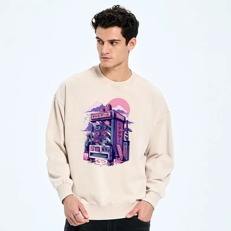 Kyoto-Lion Japanese Vending Machines Washed Sweatshirt