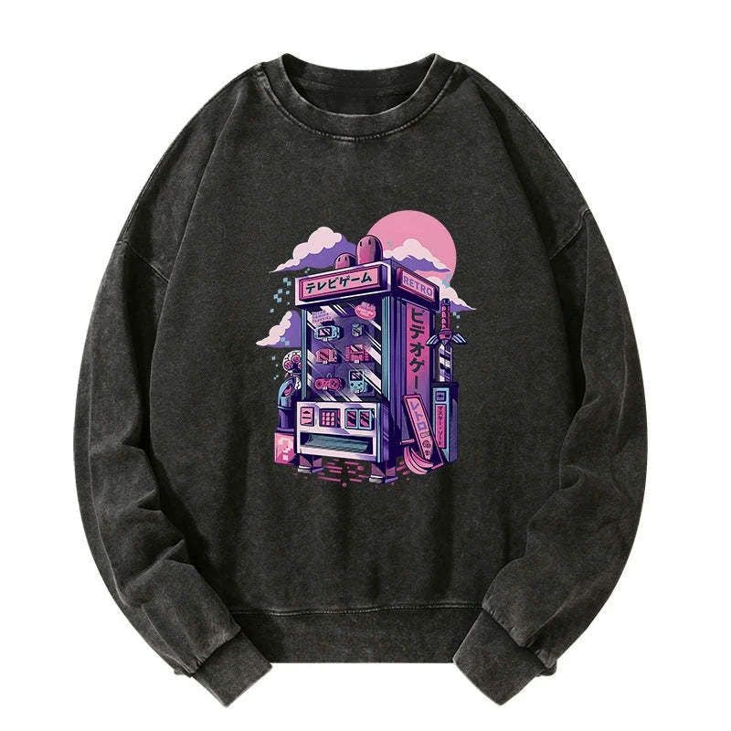 Kyoto-Lion Japanese Vending Machines Washed Sweatshirt