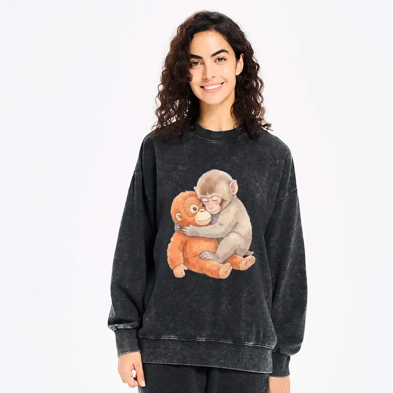 Kyoto-Lion Poor Punch Washed Sweatshirt