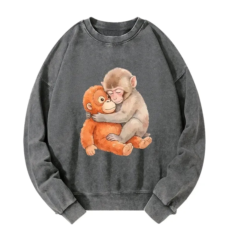 Kyoto-Lion Poor Punch Washed Sweatshirt