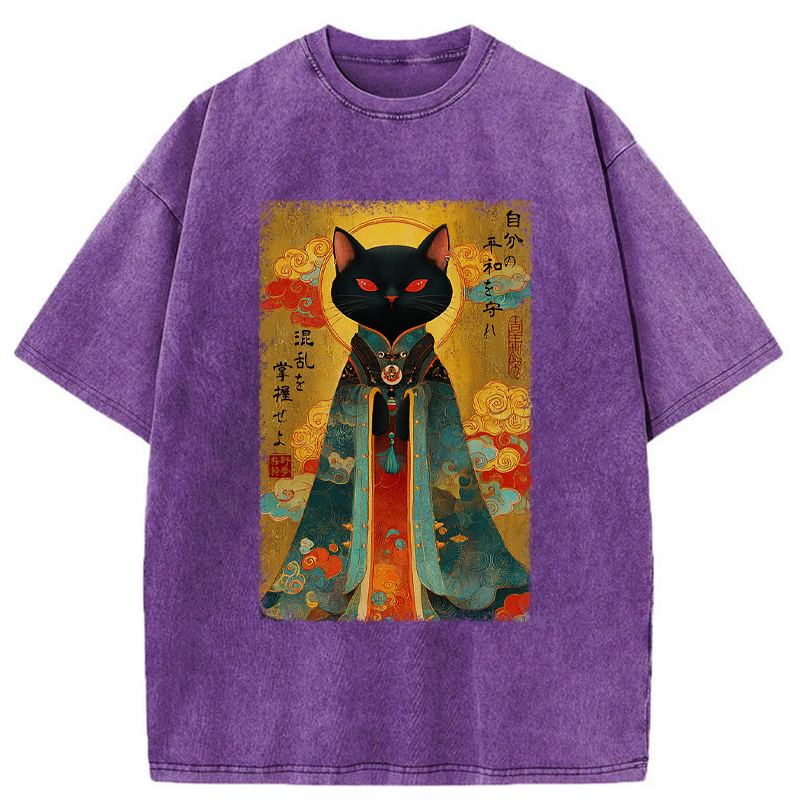 Japanese Vintage Washed T-Shirt for Daily Wear