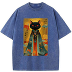 Japanese Vintage Washed T-Shirt for Daily Wear