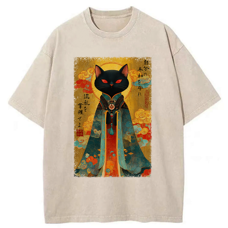 Japanese Vintage Washed T-Shirt for Daily Wear