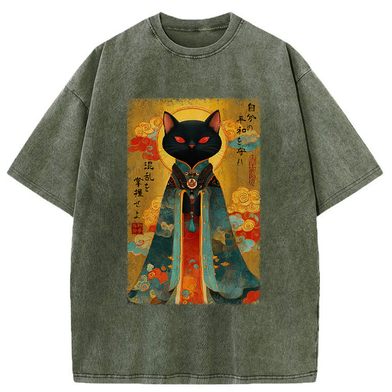 Japanese Vintage Washed T-Shirt for Daily Wear