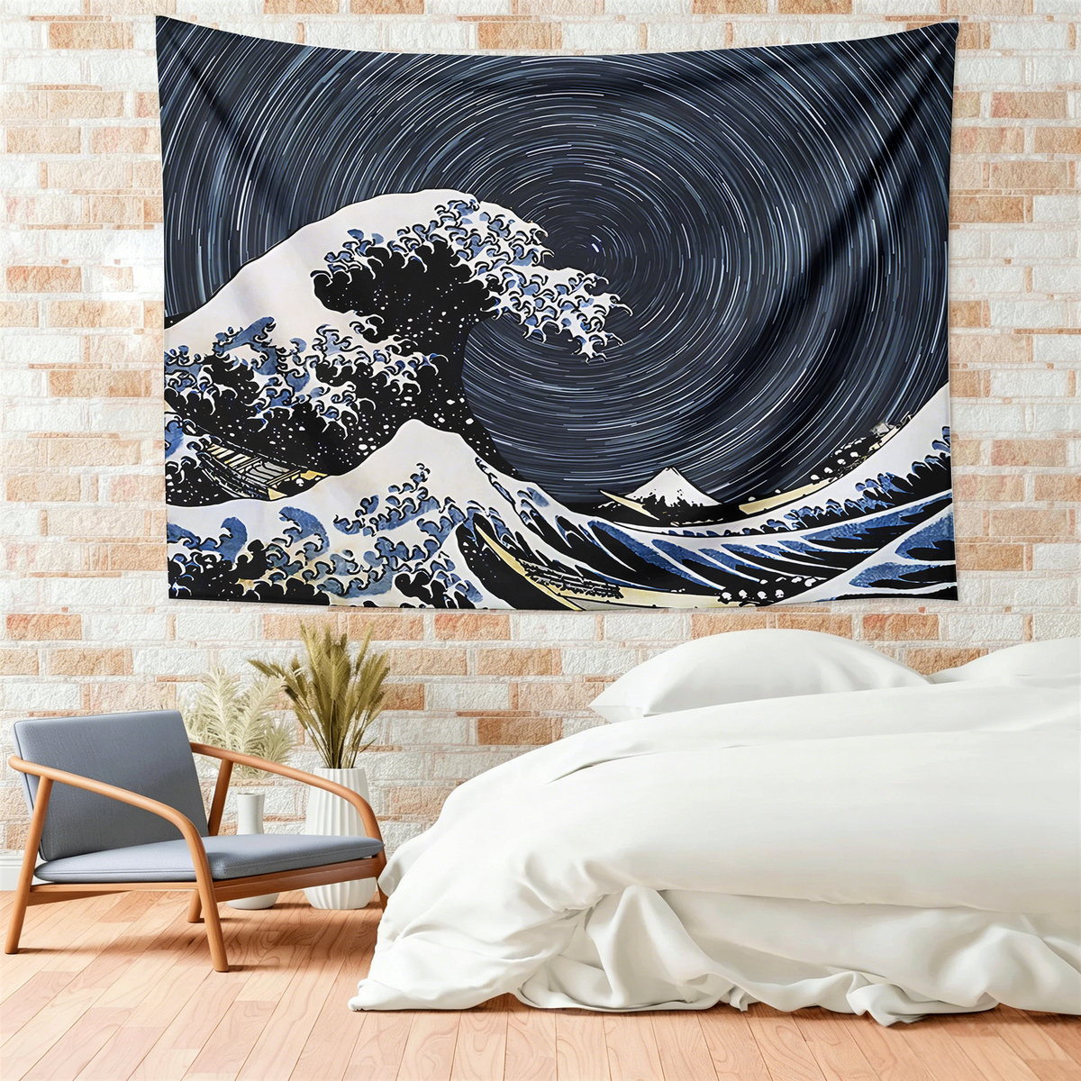 Kyoto-Lion Great Wave Tapestry