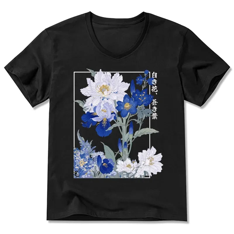 Kyoto-Lion V-Neck T-Shirt for Gift Idea