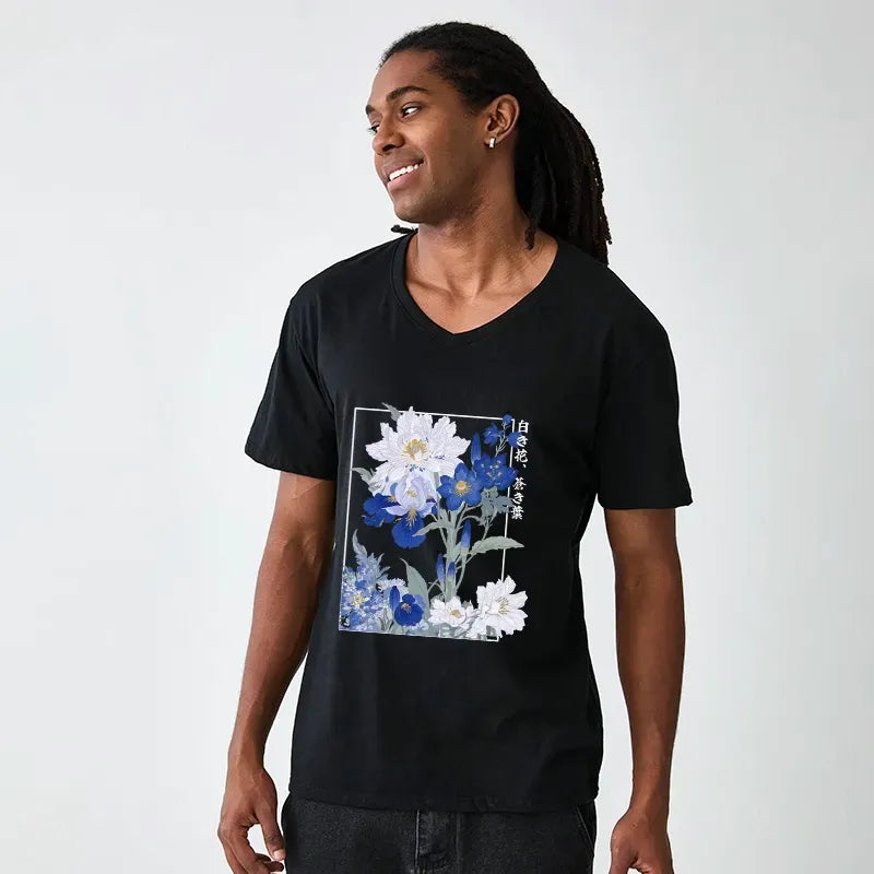 Kyoto-Lion Blossoms Of The Firmament V-Neck Classic T-Shirt