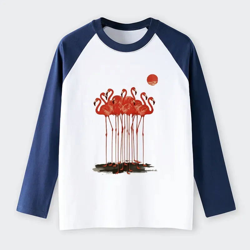 Kyoto-Lion Flamingos Tee for Daily Wear