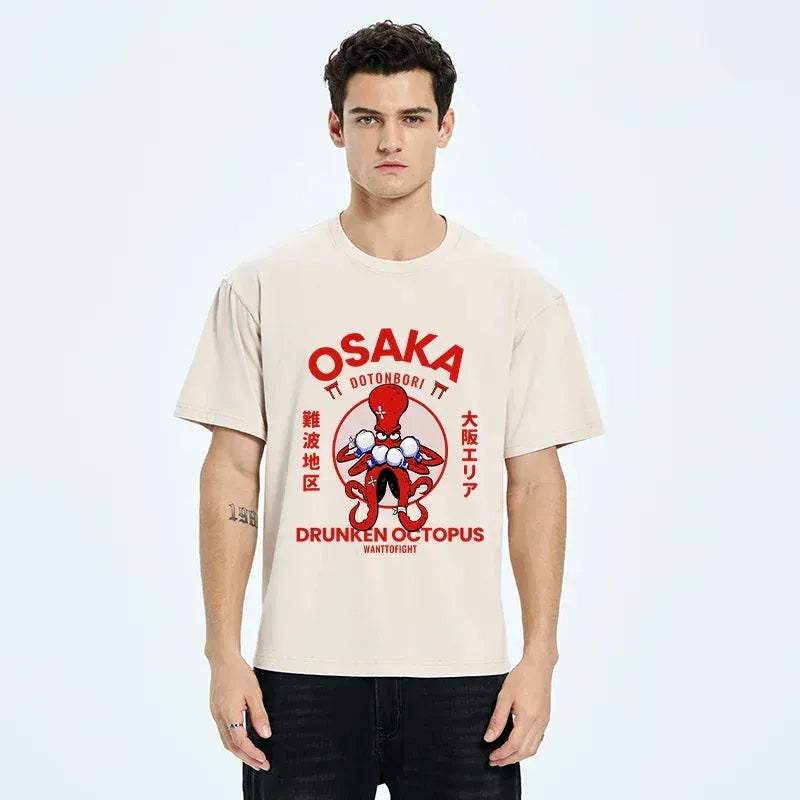 comfortable cotton octopus t-shirt for summer