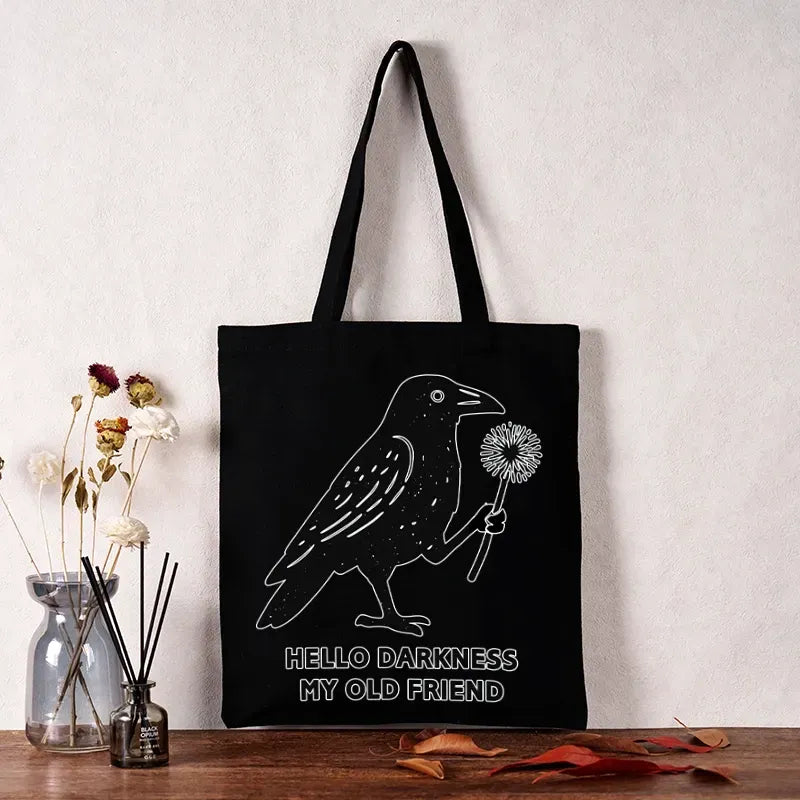 Kyoto Lion Crow Tote Bag for Streetwear
