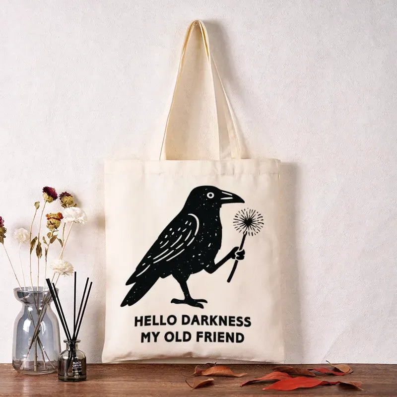 Kyoto Lion Crow Tote Bag for Streetwear