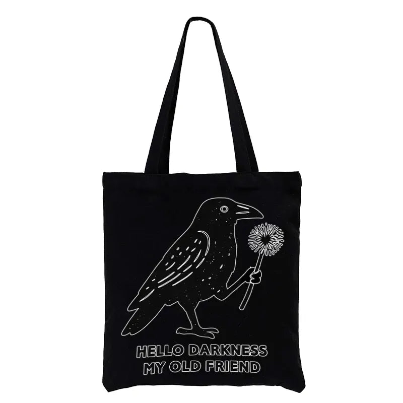Ukiyo-e Crow Tote Bag for Travel