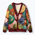Kyoto-Lion Japanese Oil Umbrellas Ugly Cardigan Sweater