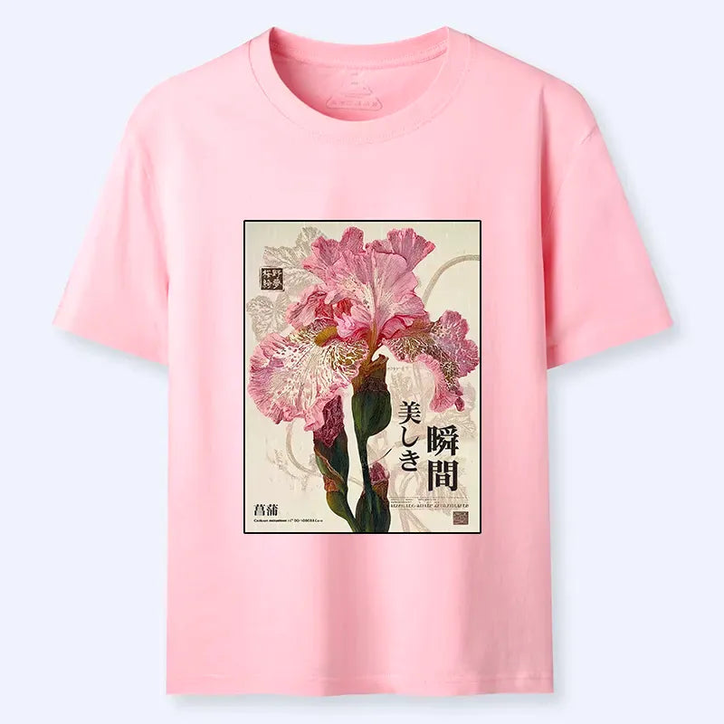 vintage Japanese style t-shirt for vacation