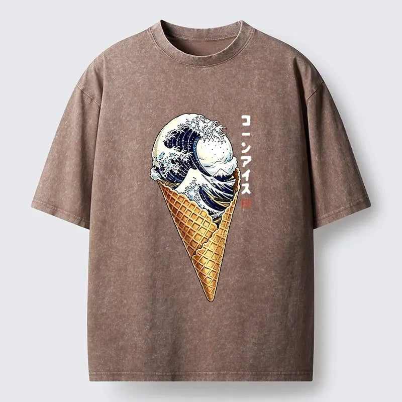 Washed unisex t-shirt for vacation