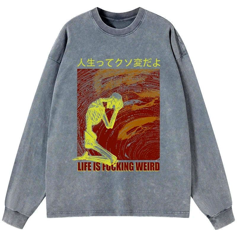 Japanese skeleton long sleeve tee
