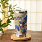 Kyoto-Lion Japanese Cat Fishing 20oz Tumbler
