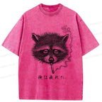 japanese vintage raccoon t-shirt streetwear