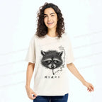 Kyoto-Lion The Funny Raccoon is Tired Washed T-Shirt