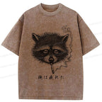 japanese vintage raccoon t-shirt streetwear