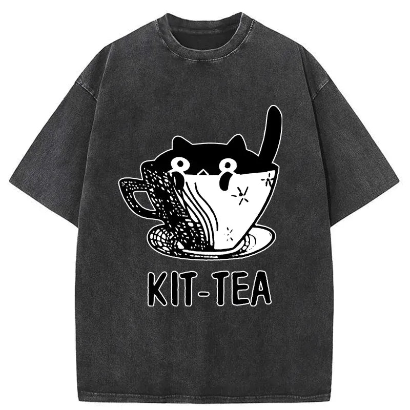 Kyoto-Lion Washed T-Shirt with Free Shipping