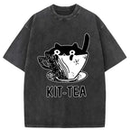 Kyoto-Lion Washed T-Shirt with Free Shipping