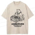 Kyoto-Lion Cute Dog Okonomiyaki Washed T-Shirt
