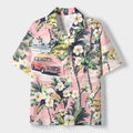 Japanese Retro Cuban Collar Shirt for Summer