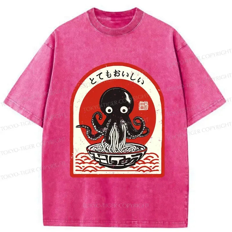 Japanese octopus ramen lover t-shirt