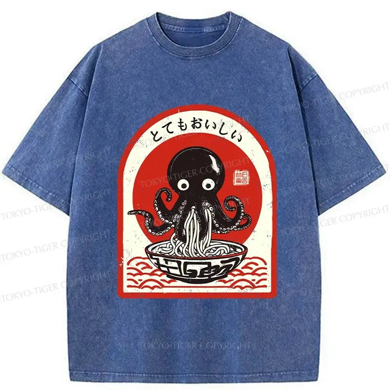 Japanese octopus ramen lover t-shirt