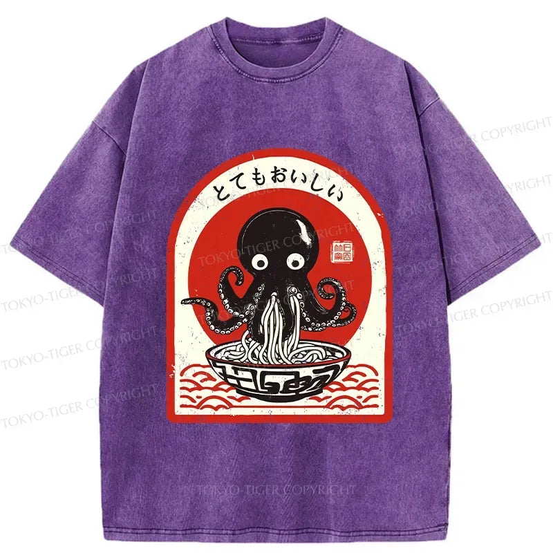 Japanese octopus ramen lover t-shirt