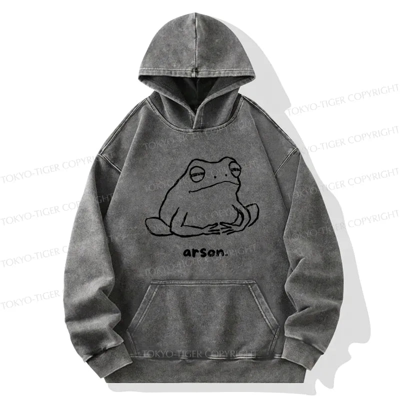 Kyoto-Lion Japan Arsonist Frog Washed Hoodie
