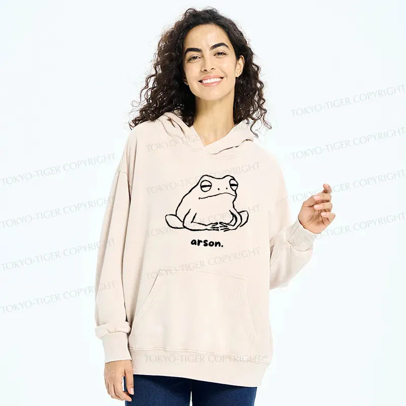 Kyoto-Lion Japan Arsonist Frog Washed Hoodie