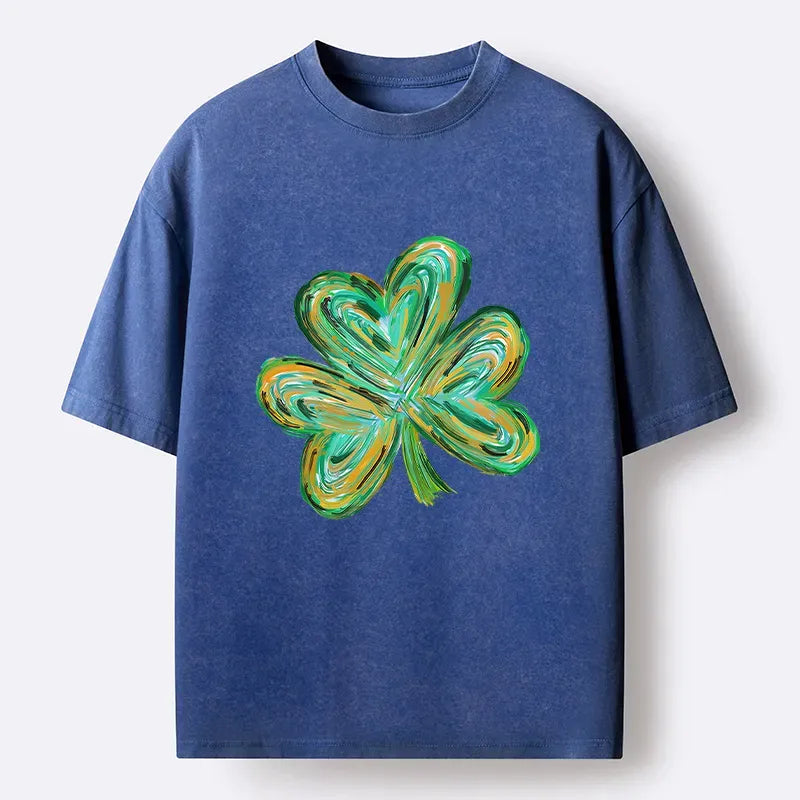 Kyoto-Lion Green Clover Washed T-Shirt