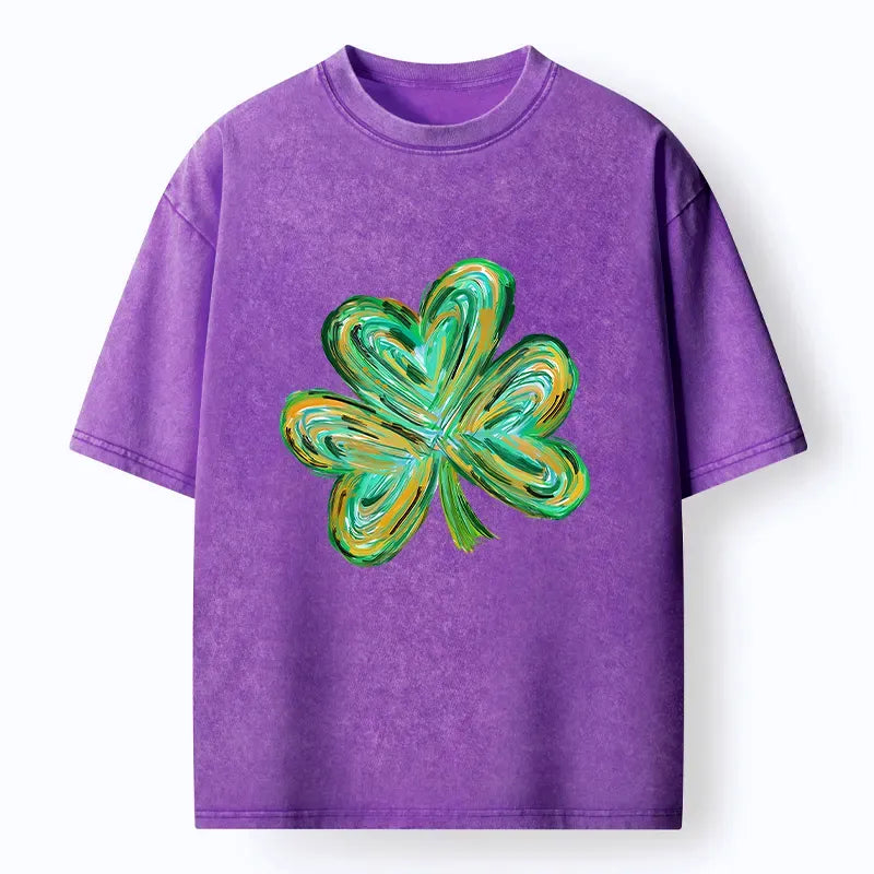Kyoto-Lion Green Clover Washed T-Shirt