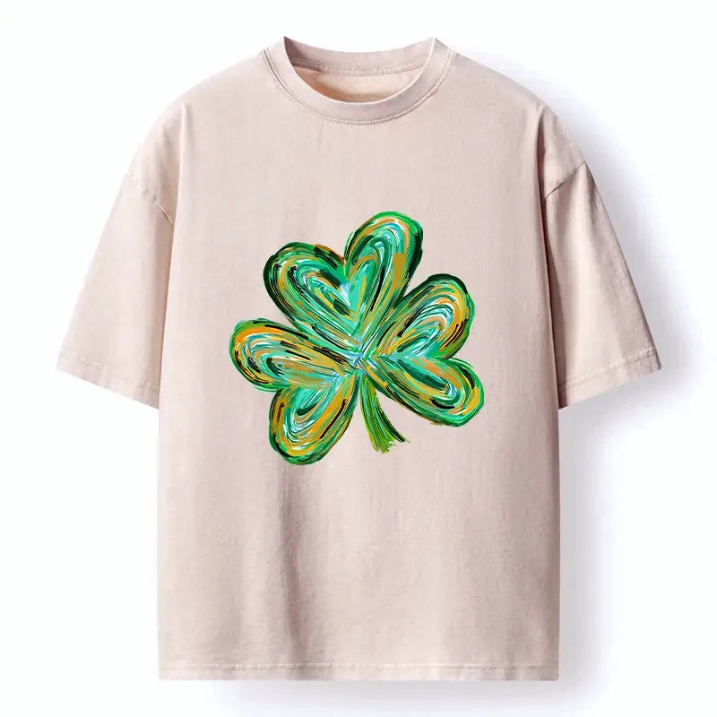 Kyoto-Lion Green Clover Washed T-Shirt