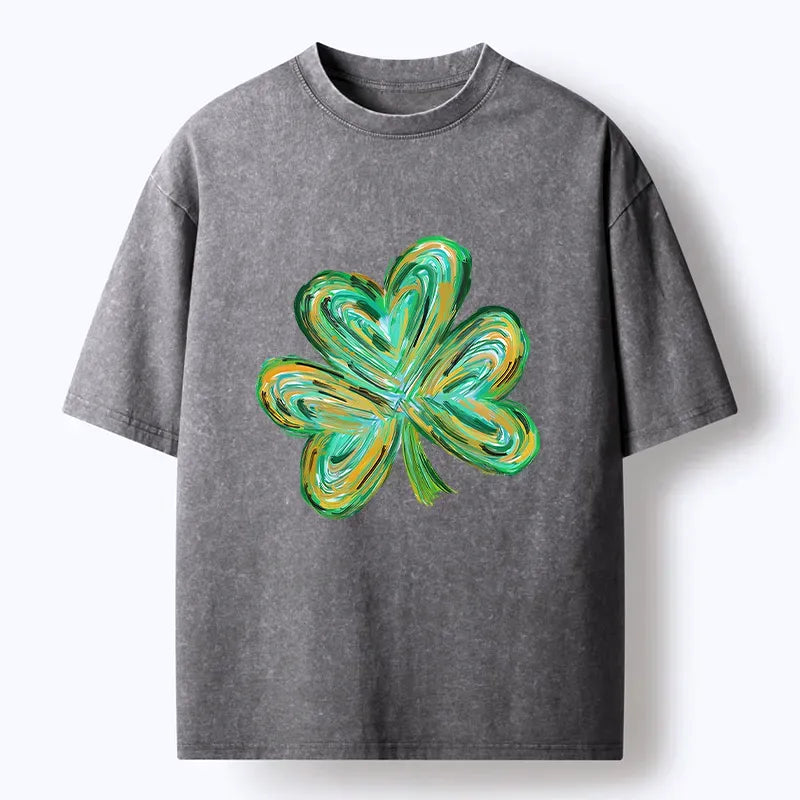 Kyoto-Lion Green Clover Washed T-Shirt