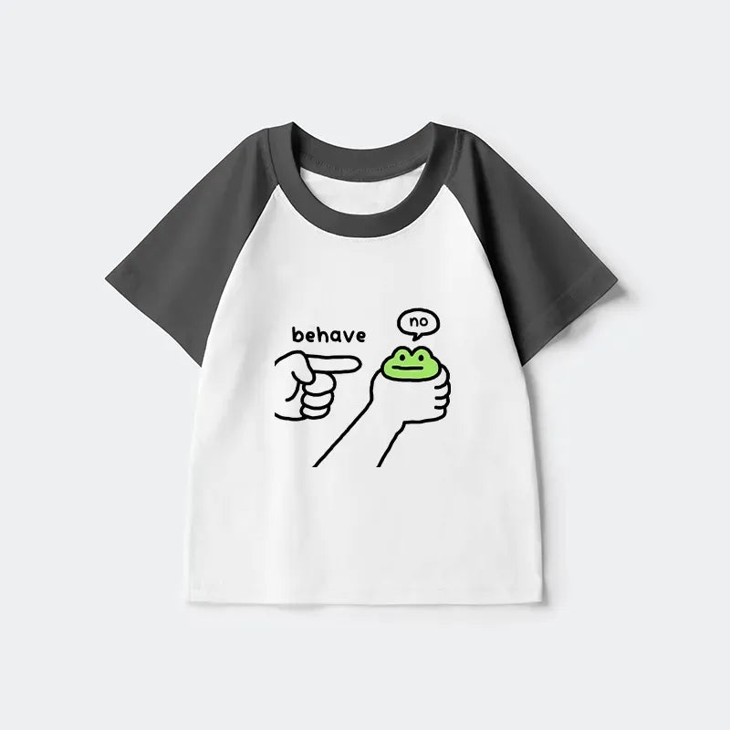 Kyoto Lion Dishonest Frog Kids Raglan T-shirt