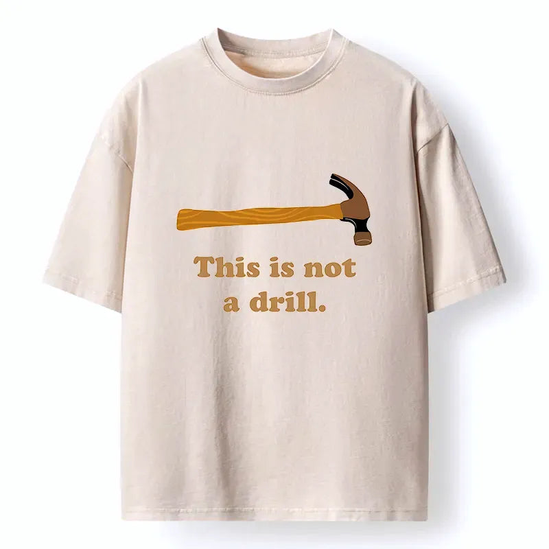 Kyoto-Lion This is Not a Drill Funny Washed T-Shirt